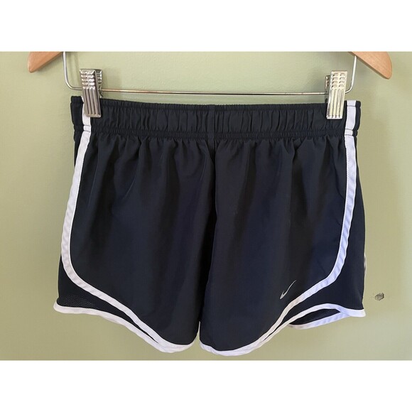 Nike Women's Dri Fit Running Shorts Black Lined Polyester Size Small - Picture 1 of 4